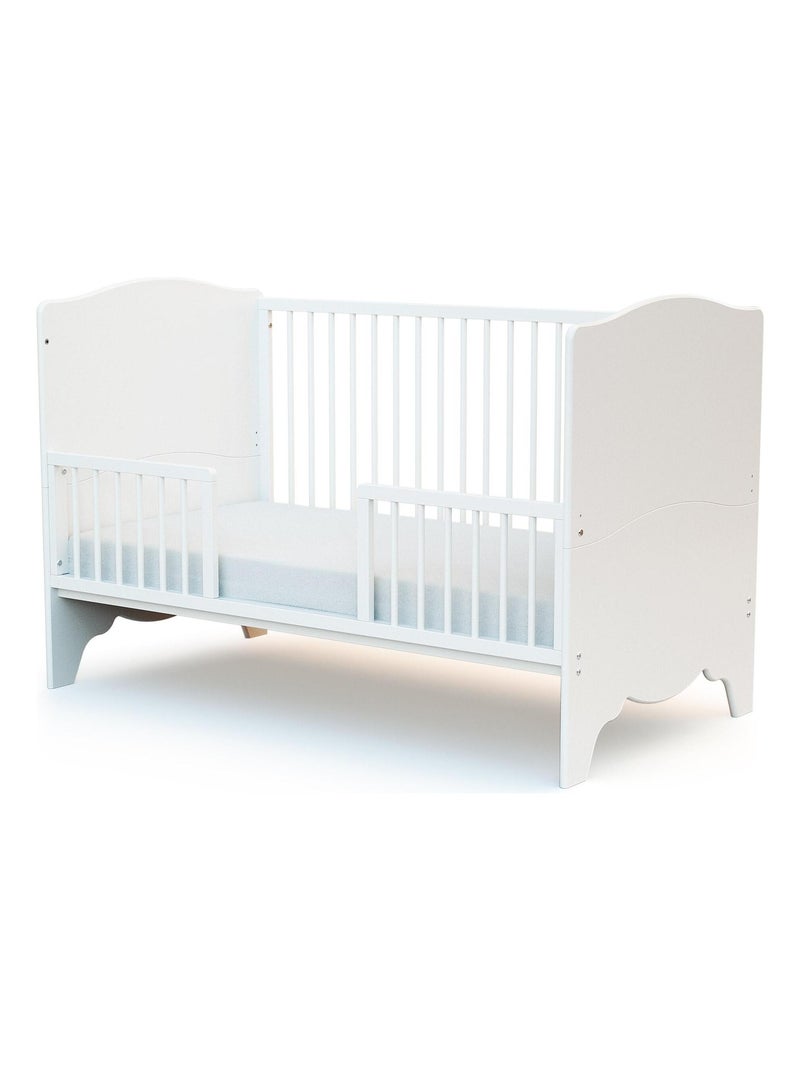 At4 - barreira para cama de bebê seren em madeira branco 140 cm Branco - Kiabi