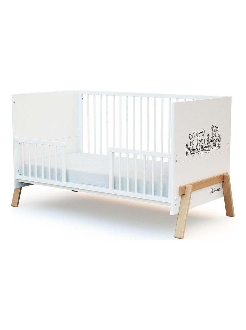 At4 - barreira para cama de bebê seren em madeira branco 140 cm Branco - Kiabi