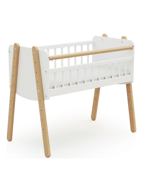 At4 - berço co-leito pirate de madeira branco e faia 40 x 80 cm - Kiabi At4 - berço co-leito pirate de madeira branco e faia 40 x 80 cm - Kiabi