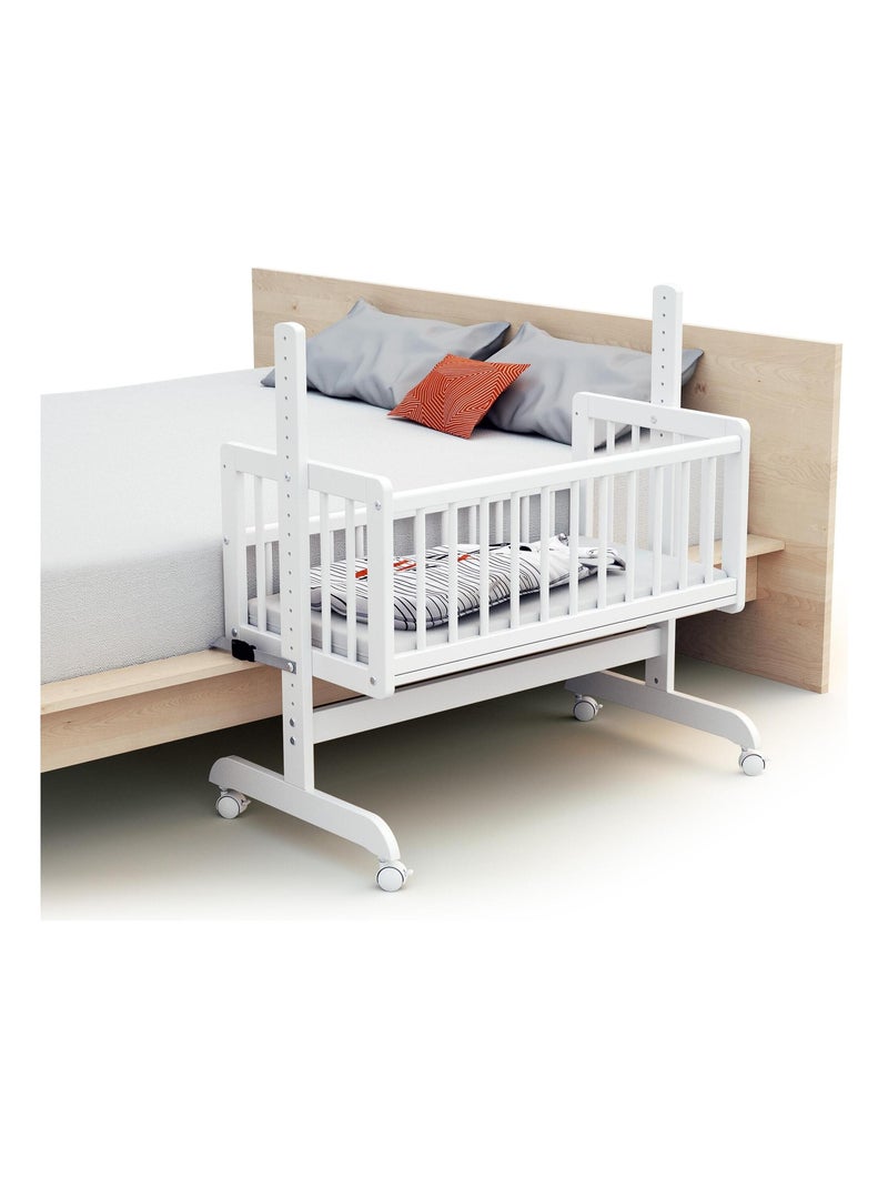 At4 - berço convertível co-sleeping nino de madeira branco 40 x 80 cm Branco - Kiabi