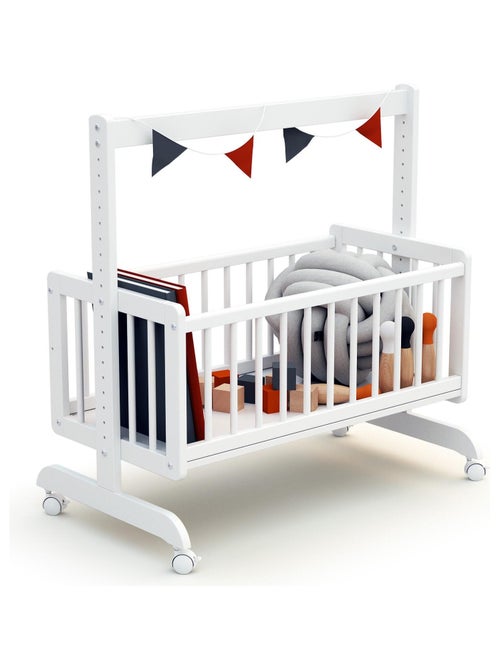 At4 - berço convertível co-sleeping nino de madeira branco 40 x 80 cm - Kiabi At4 - berço convertível co-sleeping nino de madeira branco 40 x 80 cm - Kiabi