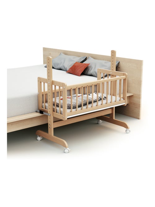 At4 - berço convertível co-sleeping nino de madeira faia envernizada 40 x 80 cm - Kiabi At4 - berço convertível co-sleeping nino de madeira faia envernizada 40 x 80 cm - Kiabi