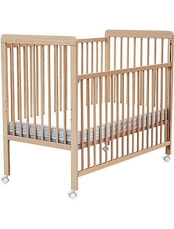 At4 - cama bebê con lateral deslizante madeira livo faia envernizada 60 x 120 cm