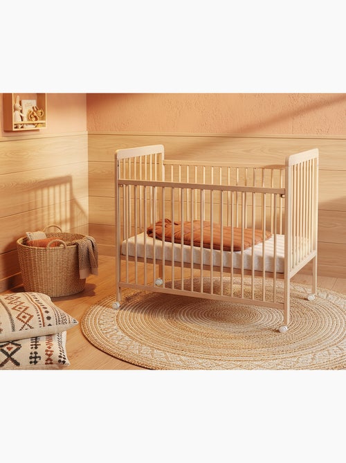 At4 - cama bebê con lateral deslizante madeira livo faia envernizada 60 x 120 cm - Kiabi At4 - cama bebê con lateral deslizante madeira livo faia envernizada 60 x 120 cm - Kiabi