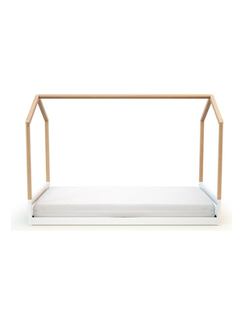 At4 - cama de bebe convertível em cabana kasa de madeira branco e faia 70 x 140 cm - Kiabi At4 - cama de bebe convertível em cabana kasa de madeira branco e faia 70 x 140 cm - Kiabi