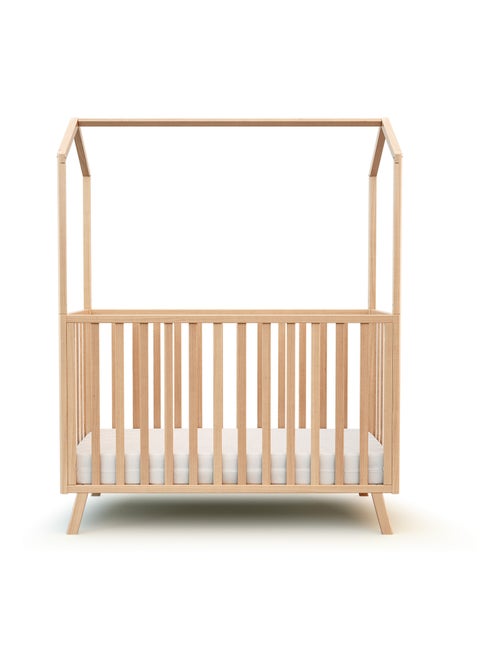At4 - cama de bebe convertível em cabana kasa de madeira faia envernizada 60 x 120 cm - Kiabi At4 - cama de bebe convertível em cabana kasa de madeira faia envernizada 60 x 120 cm - Kiabi