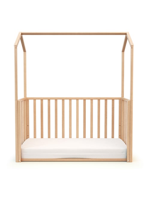 At4 - cama de bebe convertível em cabana kasa de madeira faia envernizada 60 x 120 cm - Kiabi At4 - cama de bebe convertível em cabana kasa de madeira faia envernizada 60 x 120 cm - Kiabi
