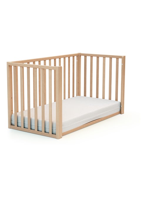 At4 - cama de bebe convertível em cabana kasa de madeira faia envernizada 60 x 120 cm - Kiabi At4 - cama de bebe convertível em cabana kasa de madeira faia envernizada 60 x 120 cm - Kiabi