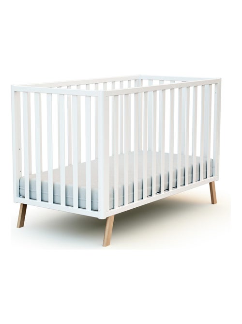 At4 - cama de bebe convertível kasa de madeira branco 60 x 120 cm - Kiabi At4 - cama de bebe convertível kasa de madeira branco 60 x 120 cm - Kiabi