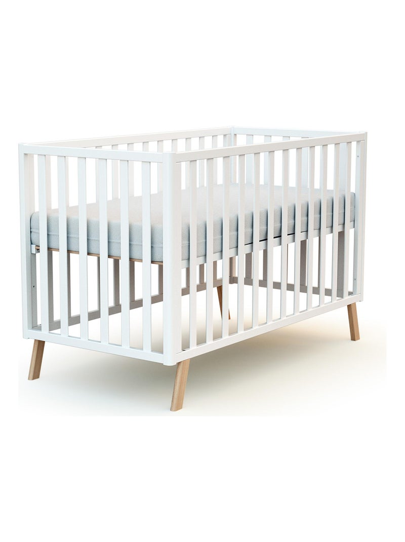 At4 - cama de bebe convertível kasa de madeira branco 60 x 120 cm Branco - Kiabi