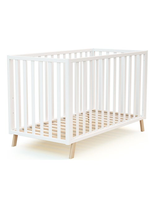 At4 - cama de bebe convertível kasa de madeira branco 60 x 120 cm - Kiabi At4 - cama de bebe convertível kasa de madeira branco 60 x 120 cm - Kiabi