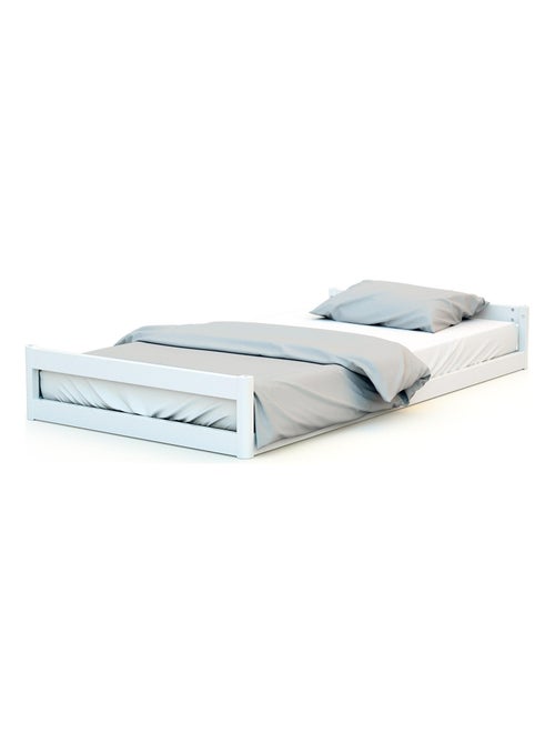 At4 - cama de bebe convertível kasa de madeira branco 70 x 140 cm - Kiabi At4 - cama de bebe convertível kasa de madeira branco 70 x 140 cm - Kiabi