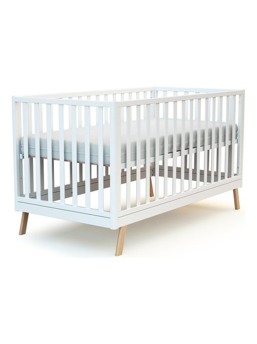At4 - cama de bebe convertível kasa de madeira branco 70 x 140 cm - Kiabi At4 - cama de bebe convertível kasa de madeira branco 70 x 140 cm - Kiabi
