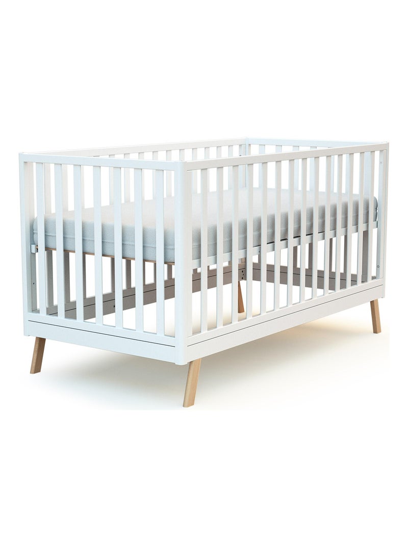 At4 - cama de bebe convertível kasa de madeira branco 70 x 140 cm Branco - Kiabi