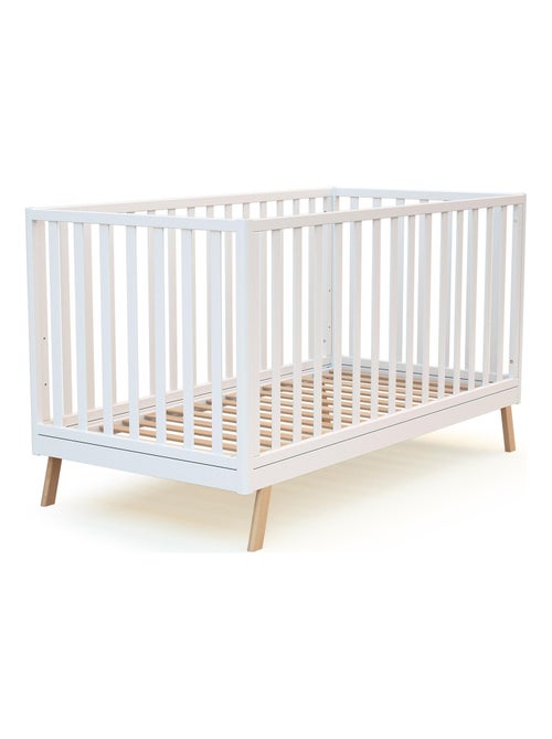 At4 - cama de bebe convertível kasa de madeira branco 70 x 140 cm - Kiabi At4 - cama de bebe convertível kasa de madeira branco 70 x 140 cm - Kiabi