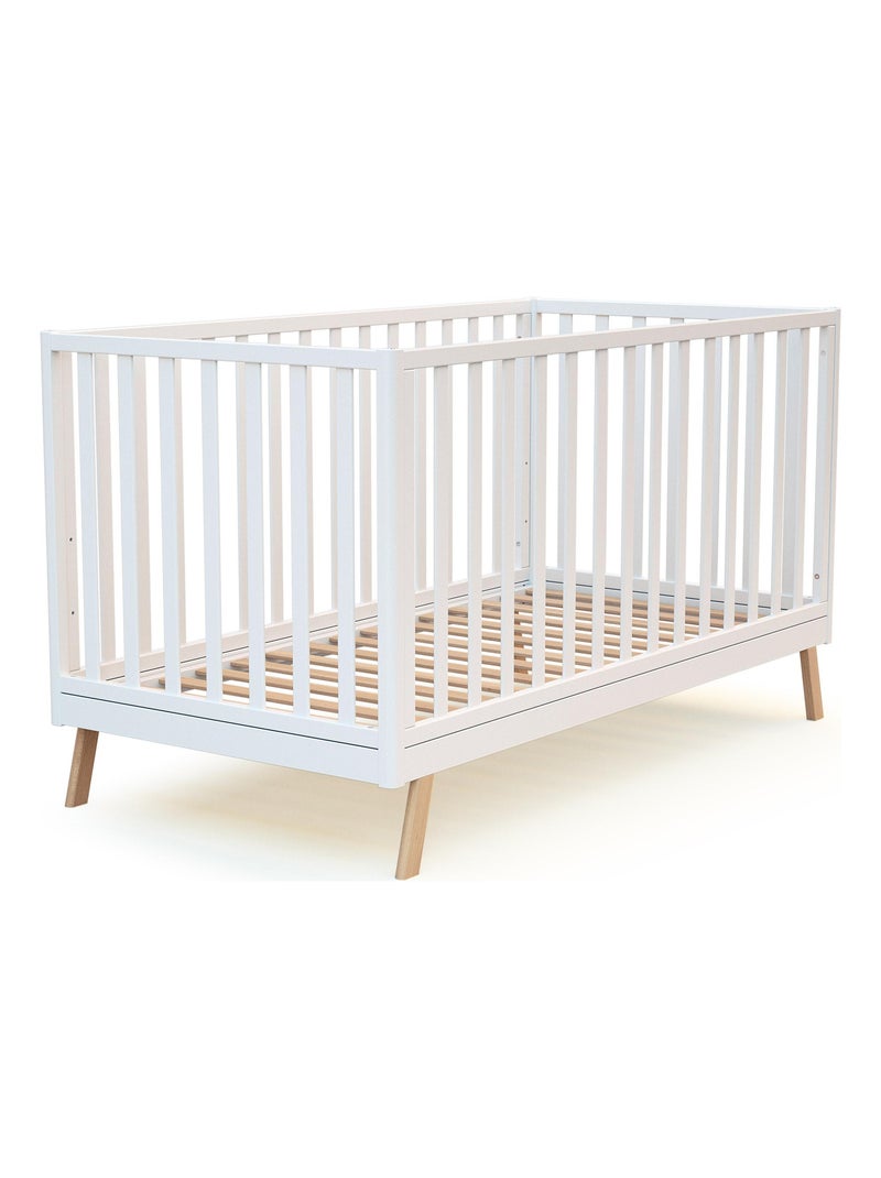 At4 - cama de bebe convertível kasa de madeira branco 70 x 140 cm Branco - Kiabi