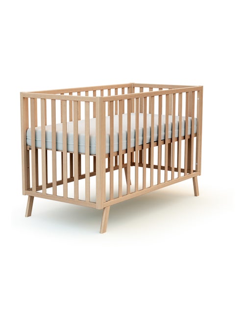 At4 - cama de bebe convertível kasa de madeira faia envernizada 60 x 120 cm - Kiabi At4 - cama de bebe convertível kasa de madeira faia envernizada 60 x 120 cm - Kiabi