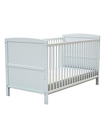 At4 - cama de bebe convertível luna de madeira branco 70 x 140 cm