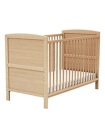 At4 - cama de bebe convertível luna de madeira faia envernizada 60 x 120 cm