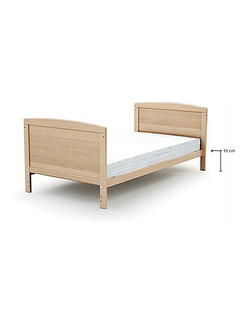 At4 - cama de bebe convertível luna de madeira branco 70 x 140 cm