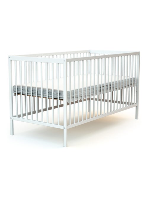 At4 - cama de bebê de madeira com colchão one de madeira branco 70 x 140 cm - Kiabi At4 - cama de bebê de madeira com colchão one de madeira branco 70 x 140 cm - Kiabi