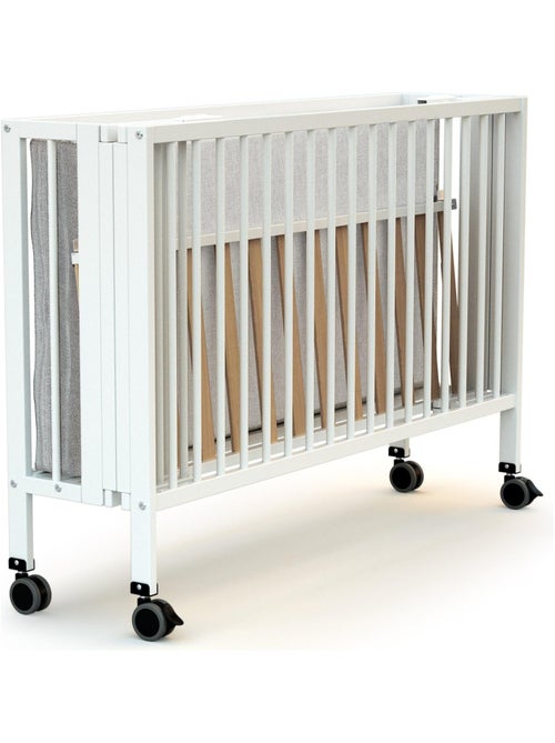 At4 - cama de bebe dobrável flow de madeira branco 60 x 120 cm - Kiabi At4 - cama de bebe dobrável flow de madeira branco 60 x 120 cm - Kiabi