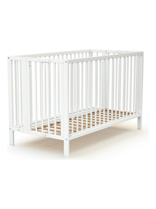At4 - cama de bebe dobrável flow de madeira branco 60 x 120 cm - Kiabi At4 - cama de bebe dobrável flow de madeira branco 60 x 120 cm - Kiabi