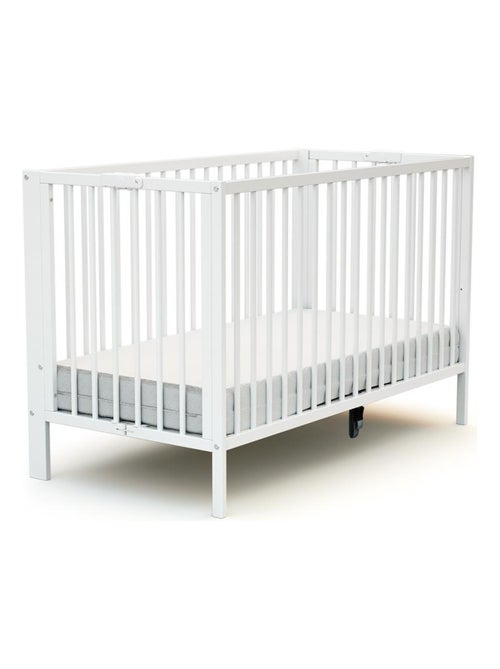 At4 - cama de bebe dobrável foldo de madeira branco 60 x 120 cm - Kiabi At4 - cama de bebe dobrável foldo de madeira branco 60 x 120 cm - Kiabi