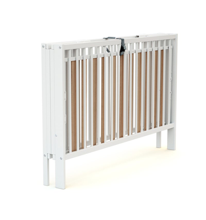 At4 - cama de bebe dobrável foldo de madeira branco 60 x 120 cm Branco - Kiabi