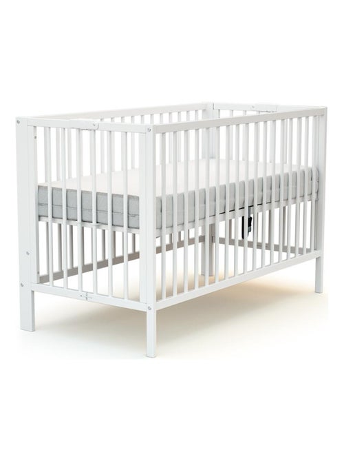 At4 - cama de bebe dobrável foldo de madeira branco 60 x 120 cm - Kiabi At4 - cama de bebe dobrável foldo de madeira branco 60 x 120 cm - Kiabi