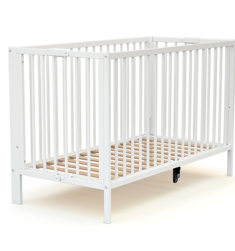 At4 - cama de bebe dobrável foldo de madeira branco 60 x 120 cm Branco - Kiabi