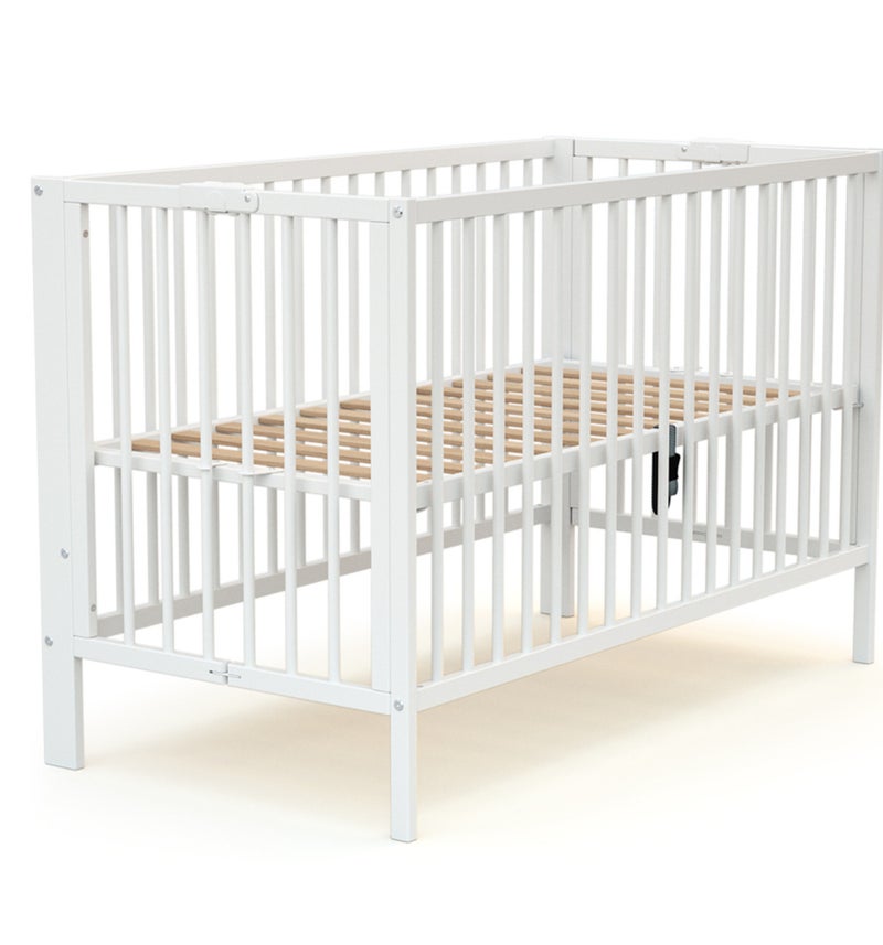 At4 - cama de bebe dobrável foldo de madeira branco 60 x 120 cm Branco - Kiabi