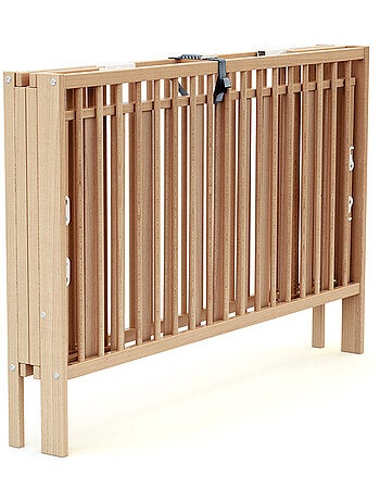 At4 - cama de bebe dobrável foldo de madeira faia envernizada 60 x 120 cm