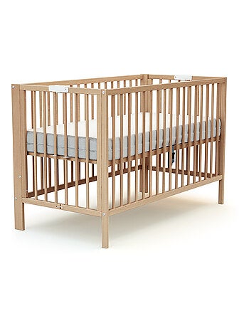 At4 - cama de bebe dobrável foldo de madeira faia envernizada 60 x 120 cm