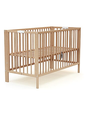 At4 - cama de bebe dobrável foldo de madeira faia envernizada 60 x 120 cm