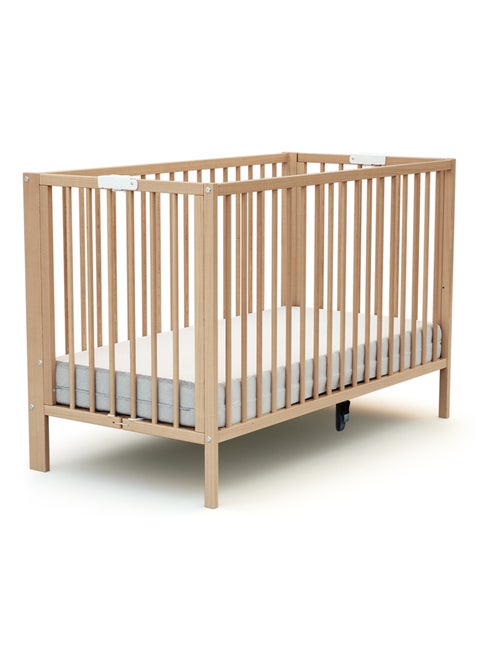 At4 - cama de bebe dobrável foldo de madeira faia envernizada 60 x 120 cm - Kiabi At4 - cama de bebe dobrável foldo de madeira faia envernizada 60 x 120 cm - Kiabi