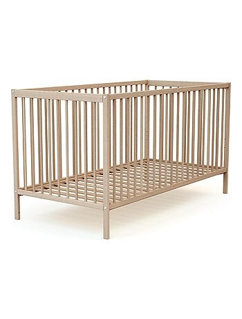 At4 - cama de bebe one de madeira faia em bruto 70 x 140 cm
