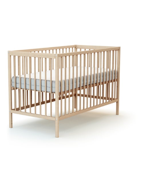 At4 - cama de bebe sona de madeira faia em bruto 60 x 120 cm - Kiabi At4 - cama de bebe sona de madeira faia em bruto 60 x 120 cm - Kiabi