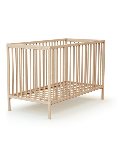 At4 - cama de bebe sona de madeira faia em bruto 60 x 120 cm - Kiabi At4 - cama de bebe sona de madeira faia em bruto 60 x 120 cm - Kiabi
