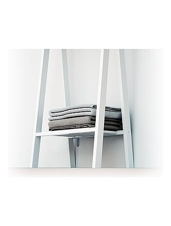 At4 - estendal para roupa de criança hooki de madeira branco e faia 50 x 30 x 130 cm