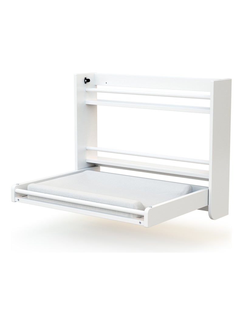 At4 - fraldário rebatível de parede sora de madeira branco Branco - Kiabi