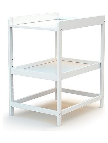 At4 - mesa muda-fraldas com 1 prateleira lima de madeira branco
