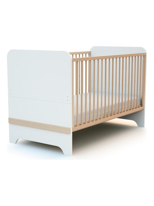 At4 - quarto de bebé com cama, fraldário e roupeiro carrousel de madeira branco e faia - Kiabi At4 - quarto de bebé com cama, fraldário e roupeiro carrousel de madeira branco e faia - Kiabi