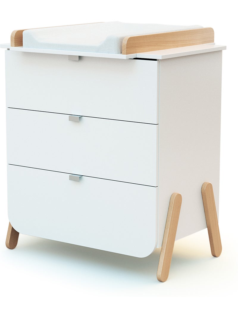 At4 - quarto pirata: cama 60x120 + cômoda + guarda-roupa Branco - Kiabi