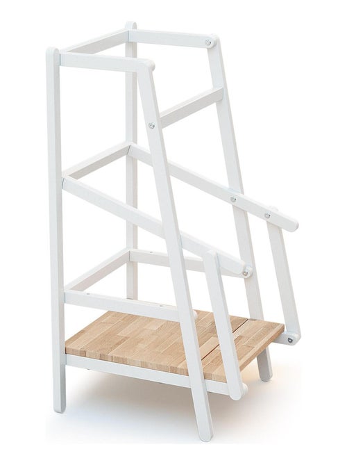 At4 - torre de observação/aprendizagem para crianças essentiel de madeira branco e faia - Kiabi At4 - torre de observação/aprendizagem para crianças essentiel de madeira branco e faia - Kiabi