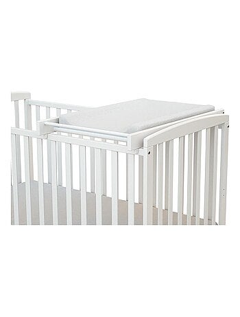 At4 - trocador de fraldas amovível para o cama de bebe mona de madeira branco 60 x 120 et 70x140 cm