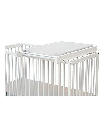 At4 - trocador de fraldas amovível para o cama de bebe mona de madeira branco 60 x 120 et 70x140 cm
