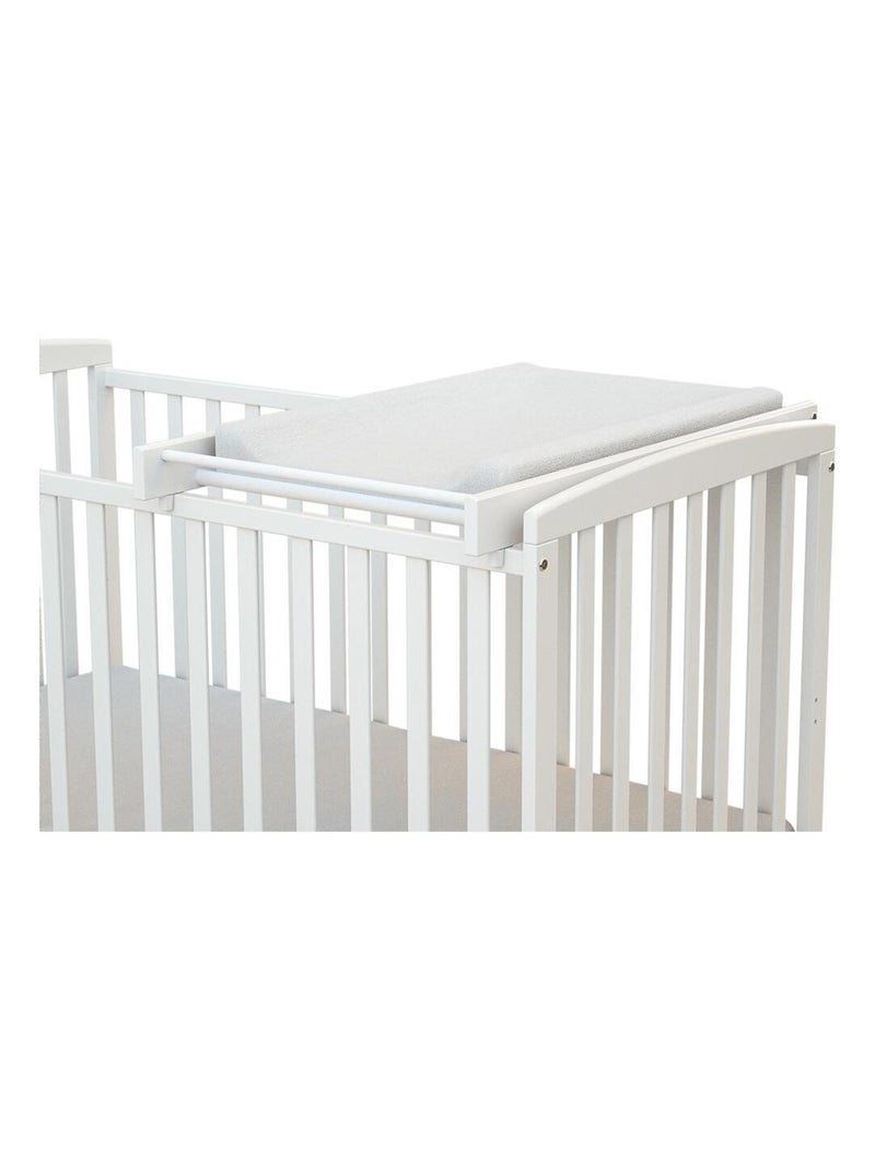 At4 - trocador de fraldas amovível para o cama de bebe mona de madeira branco 60 x 120 et 70x140 cm Branco - Kiabi