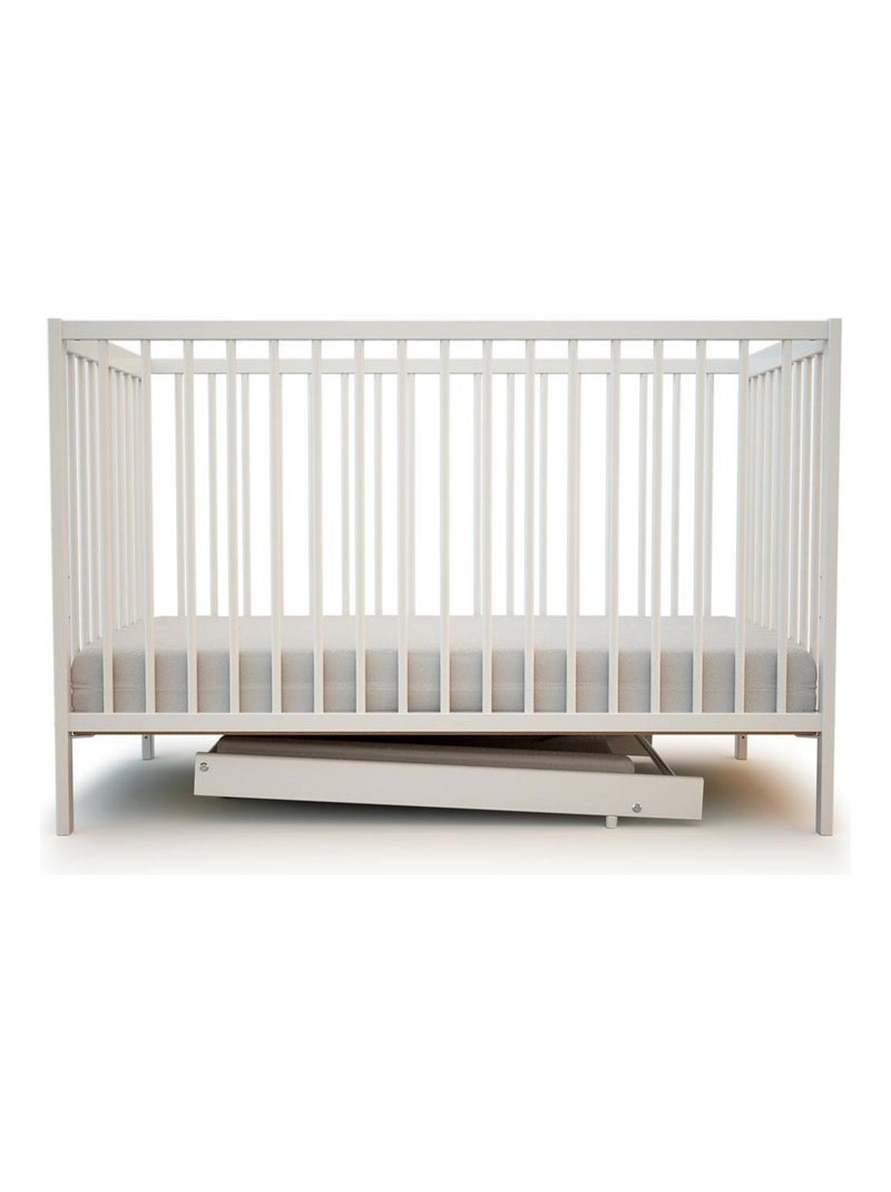 At4 - trocador de fraldas amovível para o cama de bebe mona de madeira branco 60 x 120 et 70x140 cm Branco - Kiabi