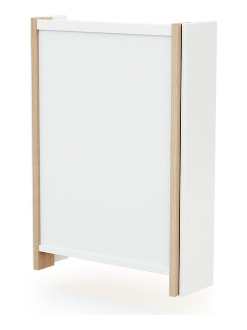At4 - trocador de fraldas de parede dobrável com colchão eazy - branco e faia - Kiabi At4 - trocador de fraldas de parede dobrável com colchão eazy - branco e faia - Kiabi